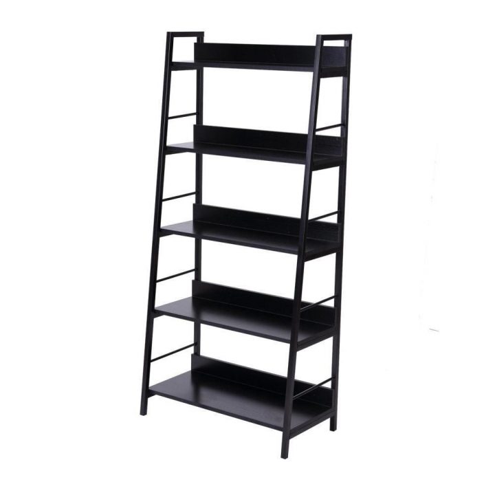 Étagère Bibliothèque Style Industriel Incliné 5 Niveaux 70L X 35L X 150H Cm Noir tout Étagère Plastique Gifi Étagère Bibliothèque Style Industriel Incliné 5 Niveaux 70L X 35L X 150H Cm Noir tout Étagère Plastique Gifi