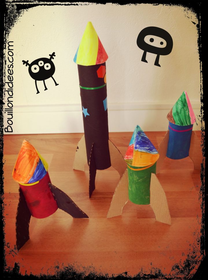Fabriquer Des Fusées Avec Rouleaux De Papier Toilette Et De concernant Bricolage Fusée Avec Rouleau Papier Toilette