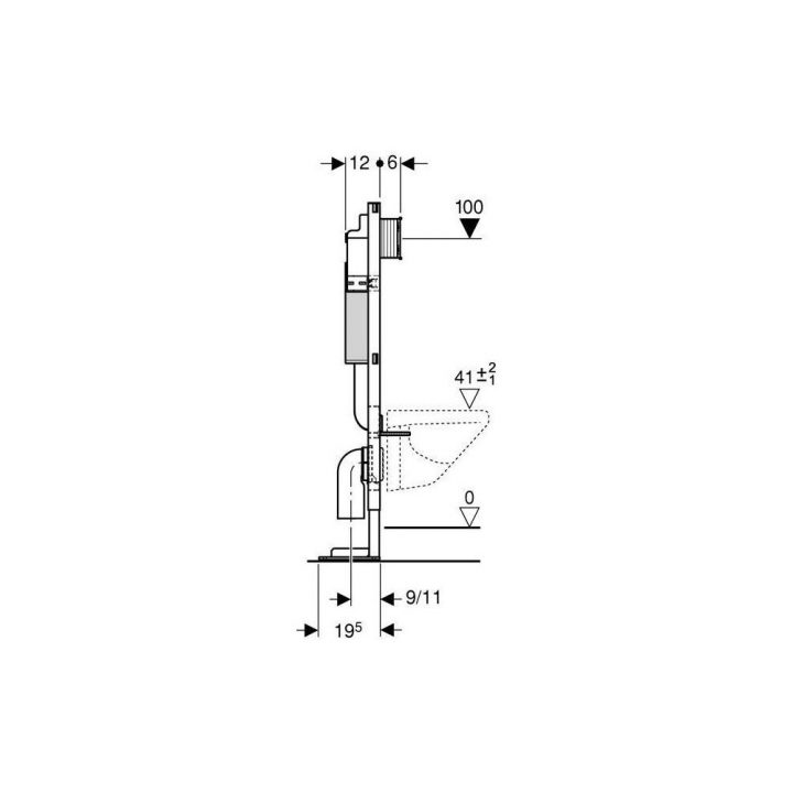 Geberit – Bati Support Wc Suspendu Geberit Up320 Autoportant avec Notice Montage Geberit Up320 Autoportant