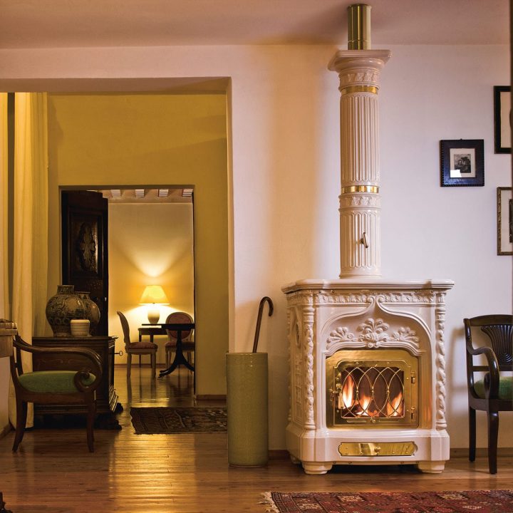 Holz-Kaminofen – Giglio – Sergio Leoni – Gusseisen / Messing concernant Poele Marlene Sergio Leoni