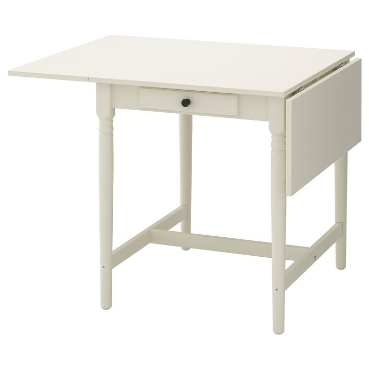 Ingatorp Table À Rabats – Blanc 65/123X78 Cm destiné Table Ronde Ikea Blanche