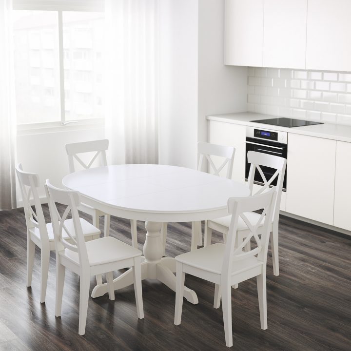 Ingatorp Table Extensible – Blanc 110/155 Cm pour Table Ronde Ikea Blanche