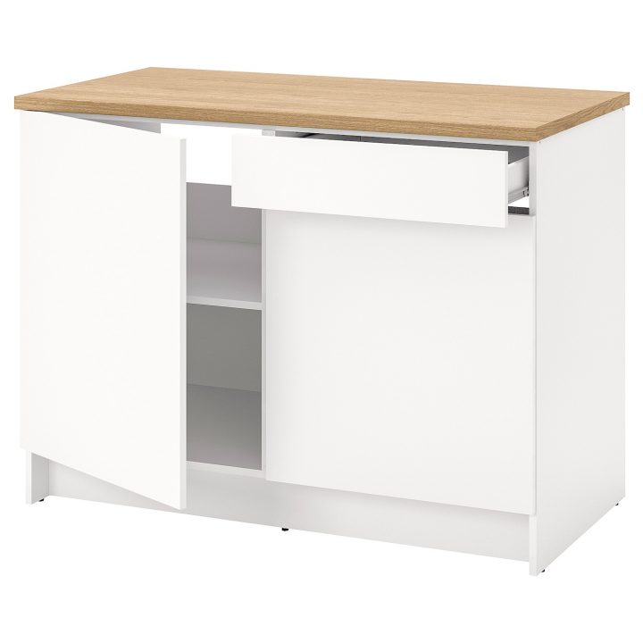 Knoxhult Élément Bas Avec Portes Et Tiroir – Blanc 120 Cm à Meuble Sous Évier 100 Cm – Ikea