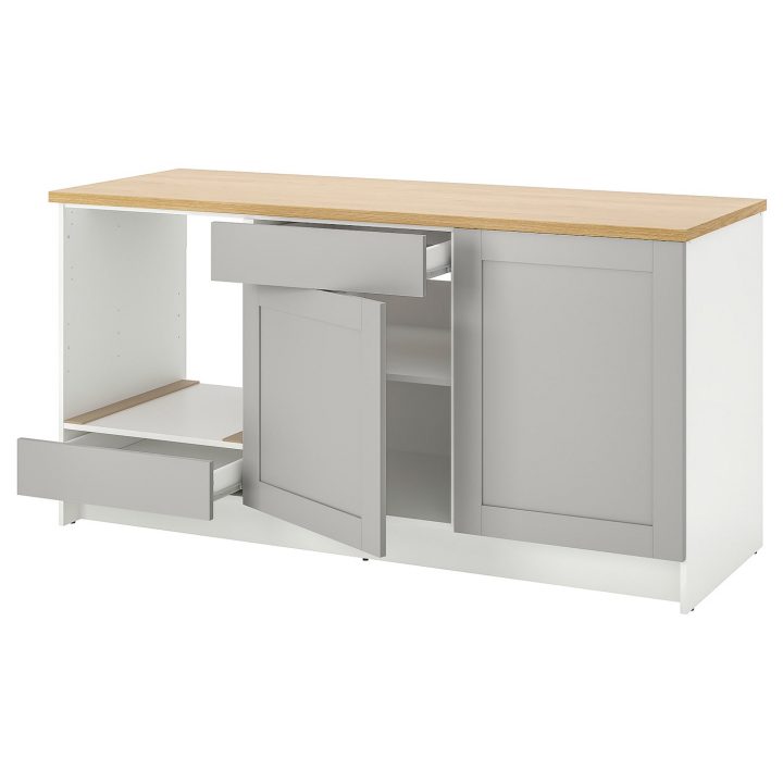 Knoxhult Élément Bas Avec Portes Et Tiroir – Gris 180 Cm concernant Knoxhult Meuble Bas Knoxhult Élément Bas Avec Portes Et Tiroir – Gris 180 Cm concernant Knoxhult Meuble Bas