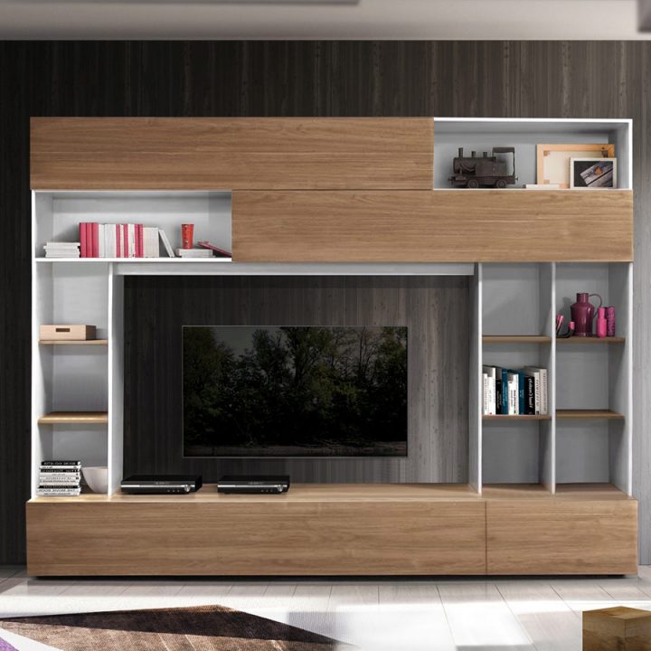 Lit Avec Rangement Tv | Venus Et Judes destiné Meuble Tv Avec Enceinte Integre Conforama