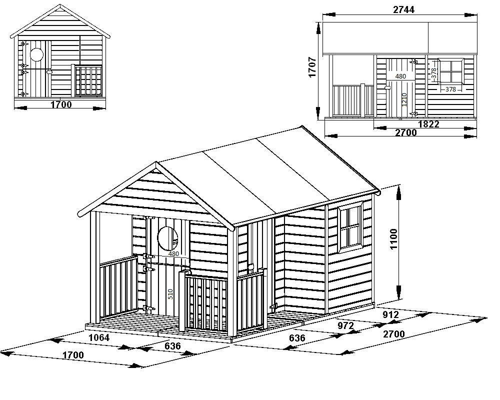 Maisonnette En Bois Inès | Construire Cabane En Bois destiné Plan De Cabane En Bois Gratuit