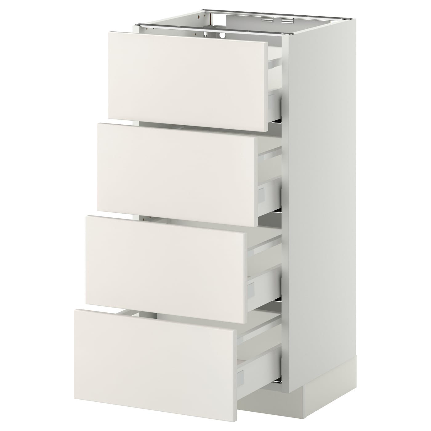 Metod / Maximera Élément Bas 4 Faces/4 Tiroirs Blanc/Veddinge Blanc