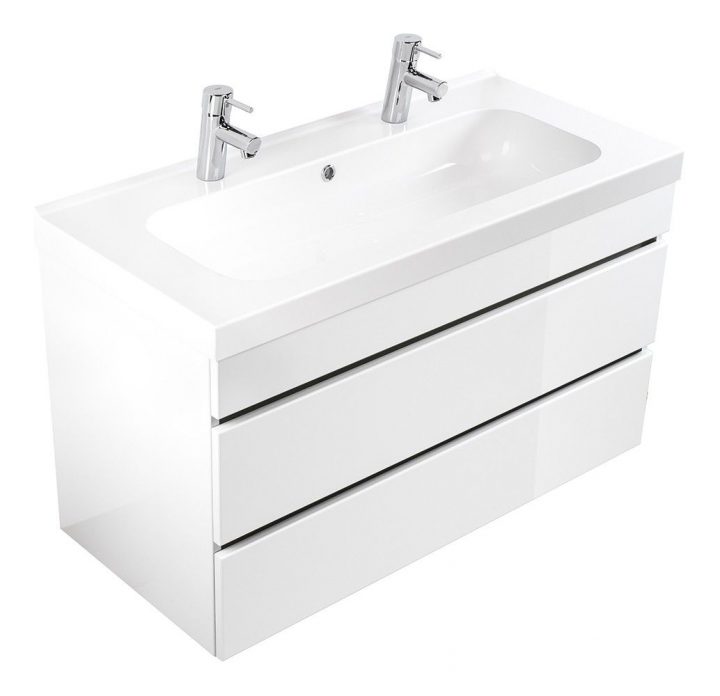 Meuble Salle De Bain Talis 100 Double Vasque Blanc Tiroirs intérieur Vasque 100 Cm 2 Robinets Ikea