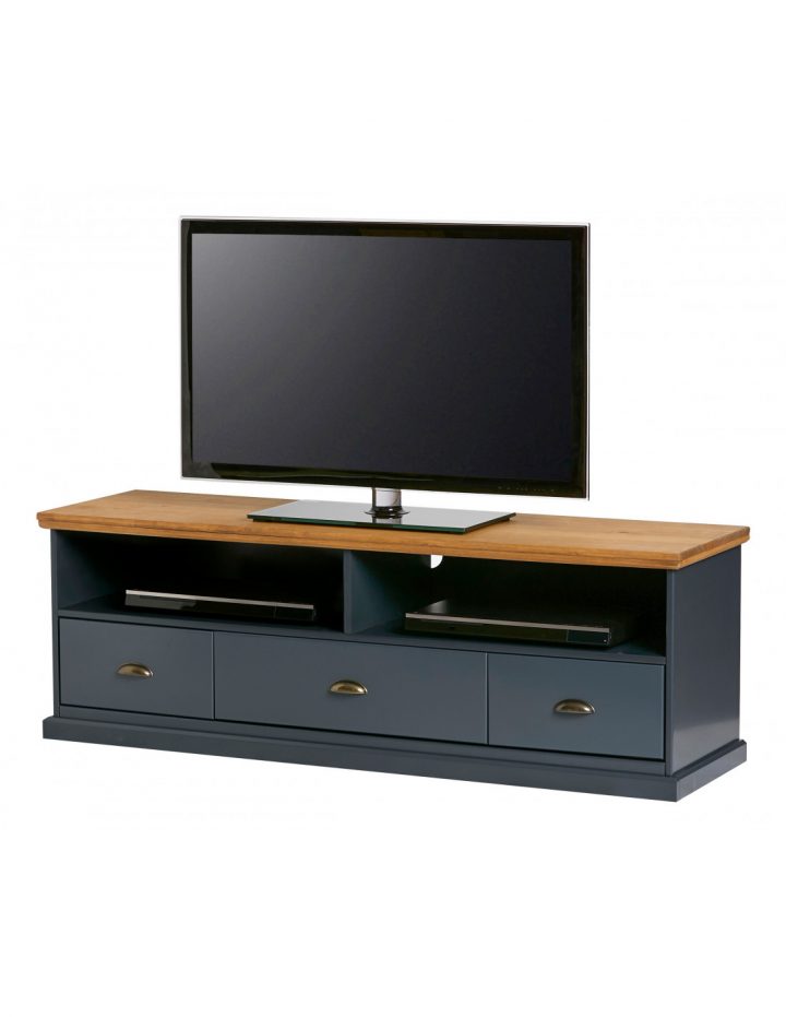 Meuble Tv Alphonse Gris Anthracite/ Pin Massif – Meuble Tv But pour Meuble Tv Alphonse