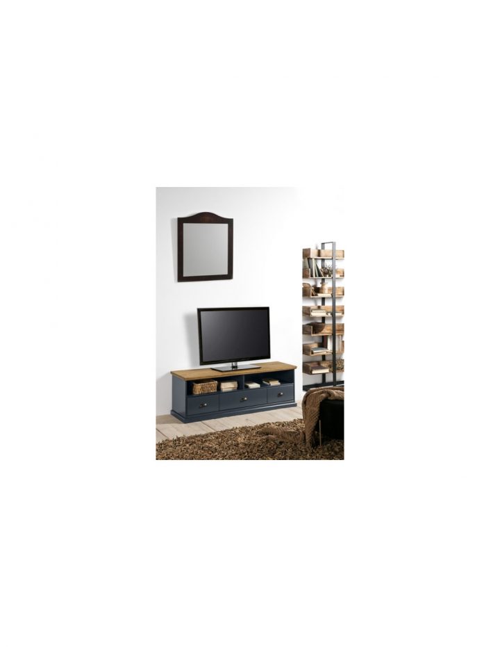 Meuble Tv Alphonse Gris Anthracite/ Pin Massif – Meuble Tv But tout Meuble Tv Alphonse But