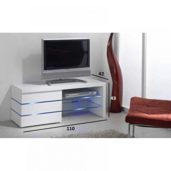 Meubles Tv, Meubles Et Rangements, Meuble Tv Leon, Blanc concernant Meuble Tv 110 Cm Conforama