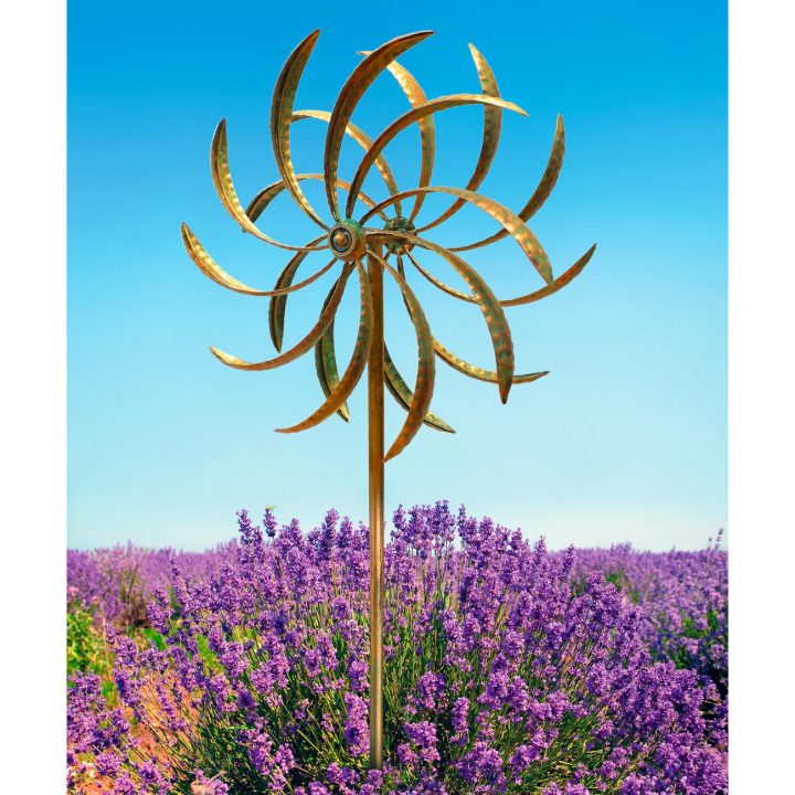 Moulin À Vent Double avec Éolienne Décorative De Jardin Moulin À Vent Double avec Éolienne Décorative De Jardin