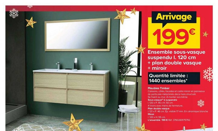 Offre Ensemble Sous-Vasque L.80 Cm + Plan Vasque + Miroir + dedans Plan Vasque 140 Cm Castorama Offre Ensemble Sous-Vasque L.80 Cm + Plan Vasque + Miroir + dedans Plan Vasque 140 Cm Castorama