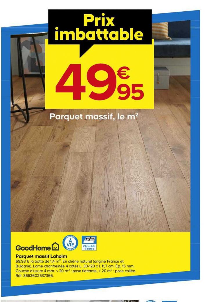Offre Parquet Massif Laholm Goodhome Chez Castorama à Parquet Massif Clipsable Castorama Offre Parquet Massif Laholm Goodhome Chez Castorama à Parquet Massif Clipsable Castorama