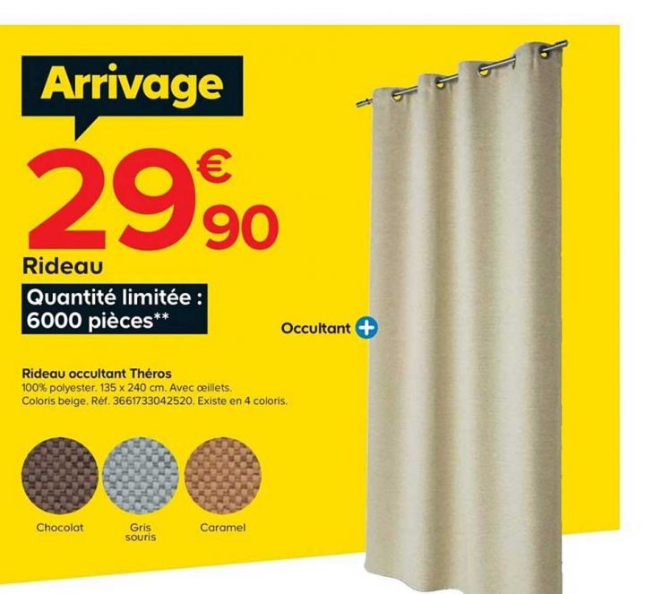 Offre Rideau Occultant Théros Chez Castorama à Tissu Isolant Thermique Castorama
