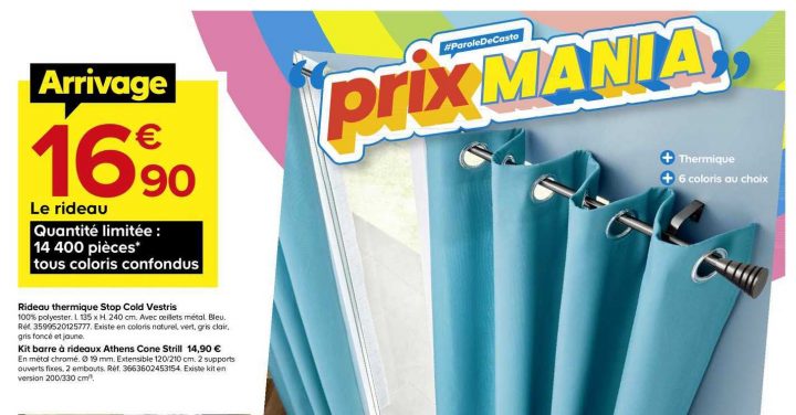 Offre Rideau Thermique Stop Cold Vestris Chez Castorama à Tissu Isolant Thermique Castorama