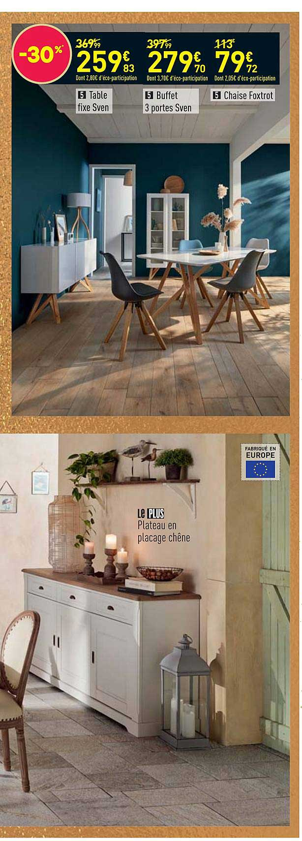 Offre Table Rectangle Maxwell, Buffet 4 Portes 1 Tiroir destiné Salle À Manger Cottage Conforama Offre Table Rectangle Maxwell, Buffet 4 Portes 1 Tiroir destiné Salle À Manger Cottage Conforama