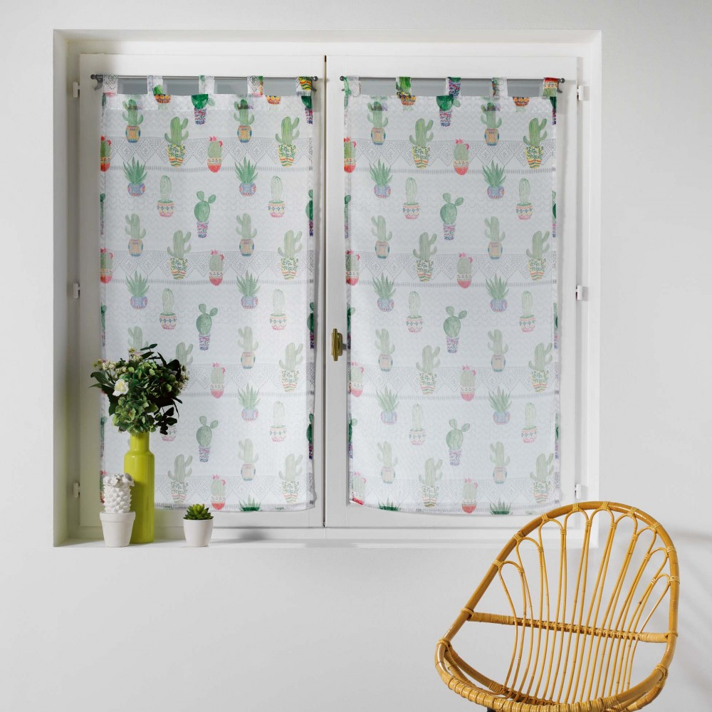 Paire De Rideaux Droits À Passants Jalisco Multicolore à Rideaux 60X120 Gifi