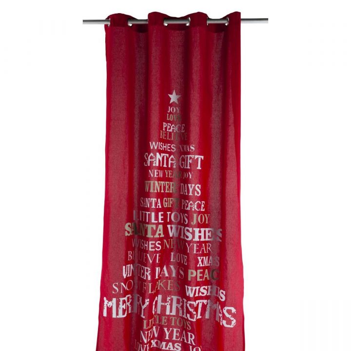 Paire De Rideaux Rouge Blanc – Rideaux Et Voilages | La Foir concernant Wish Rideaux Occultant