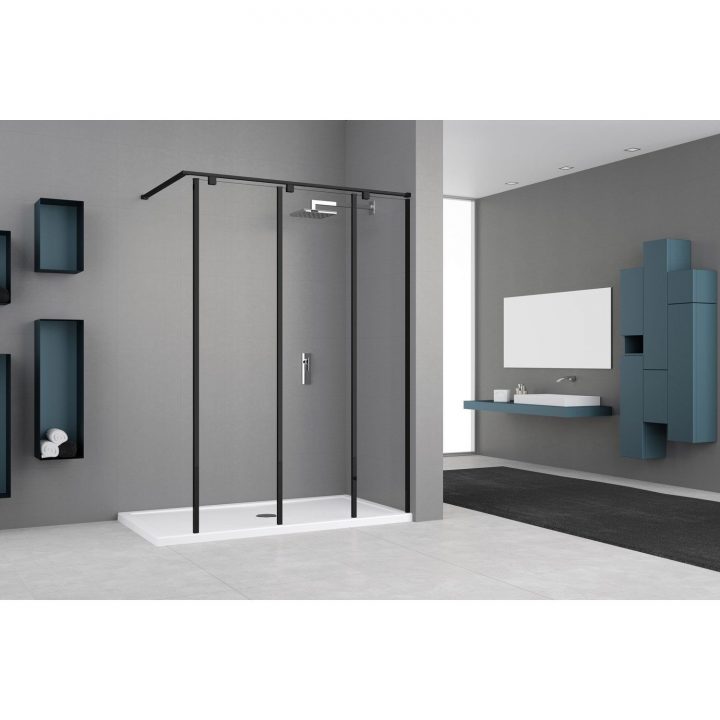 Paroi De Douche À L'Italienne, L.140 Cm Eliseo Verre pour Barre De Renfort Fixation Plafond Paroi De Douche À L'Italienne, L.140 Cm Eliseo Verre pour Barre De Renfort Fixation Plafond