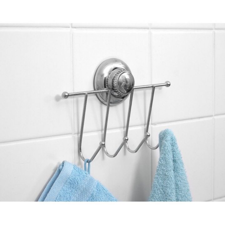 Patère 4 Crochets Avec Ventouse (Gifi-360341X) | Serviteur concernant Support Douchette Ventouse Gifi