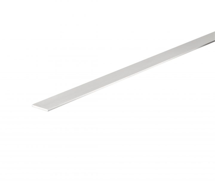 Piatto Alluminio Naturale 20X2 Mm 1 M dedans Profilo Piatto Pvc Bricoman