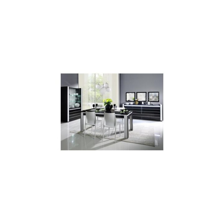 Price Factory – Buffet, Bahut, Enfilade Lina Avec Led + 3 X dedans Laser Table À Manger Avec Led