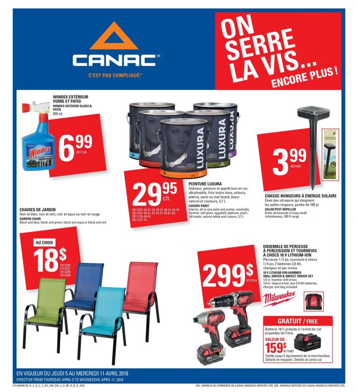 Promotion De 7 Jours – On Serre La Visencore Plus tout Serre Canac Promotion De 7 Jours – On Serre La Visencore Plus tout Serre Canac