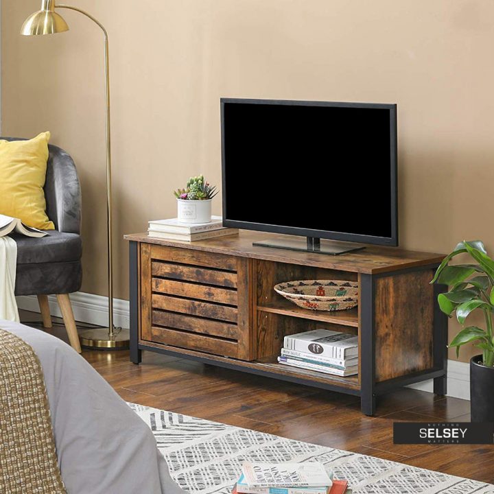 Ramizu Meuble Tv Industriel Portes Coulissantes tout Meuble Tv Industriel, 110 Cm Ramizu Meuble Tv Industriel Portes Coulissantes tout Meuble Tv Industriel, 110 Cm