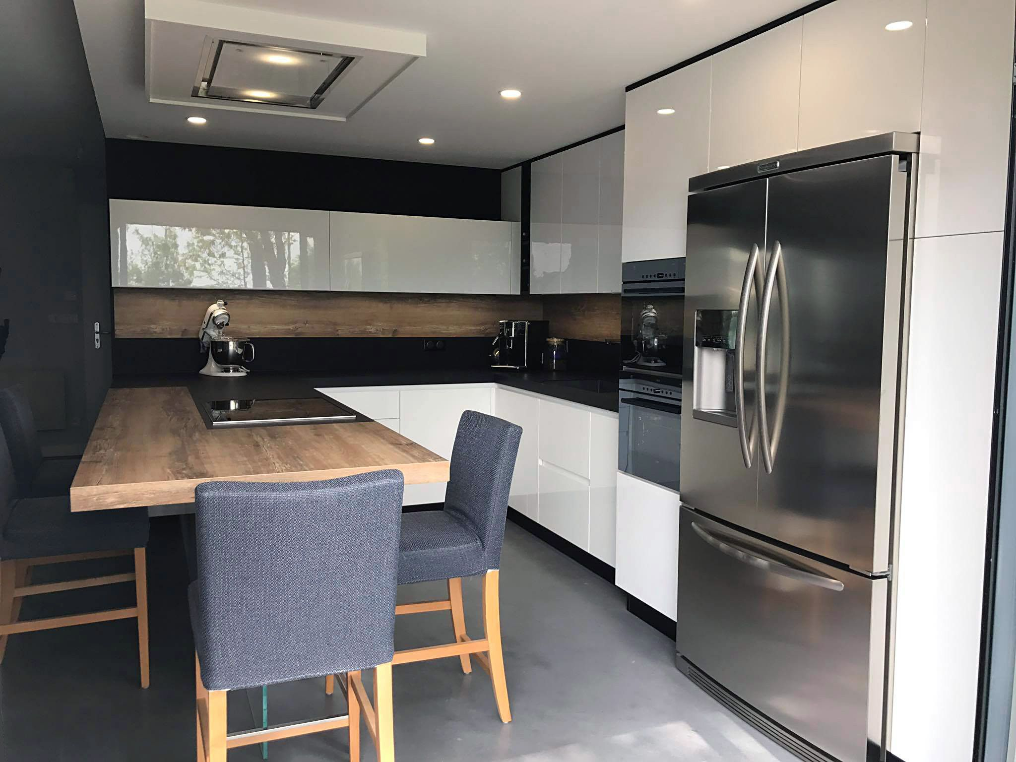 Résultat De Recherche D'Images Pour &quot;Cuisine Avec Frigo pour Meuble Pour Frigo Americain