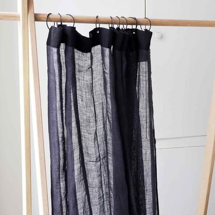 Rideau À Oeillets En Lin Bonifacio Charbon Harmony destiné Rideaux Bonifacio Harmony