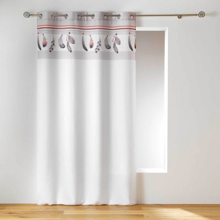Rideau À Œillets Ikaplume Motif Géométrique Plume Gris Rouge avec Rideau Thermique Gifi Rideau À Œillets Ikaplume Motif Géométrique Plume Gris Rouge avec Rideau Thermique Gifi