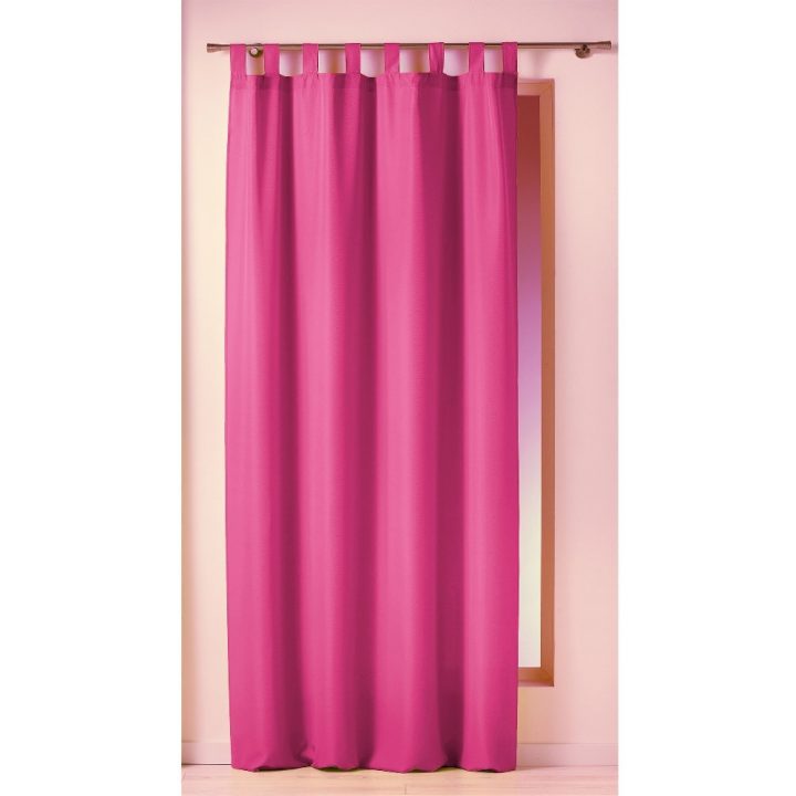 Rideau À Pattes Uni Rose Fuchsia dedans Rideau À Patte Gifi Rideau À Pattes Uni Rose Fuchsia dedans Rideau À Patte Gifi