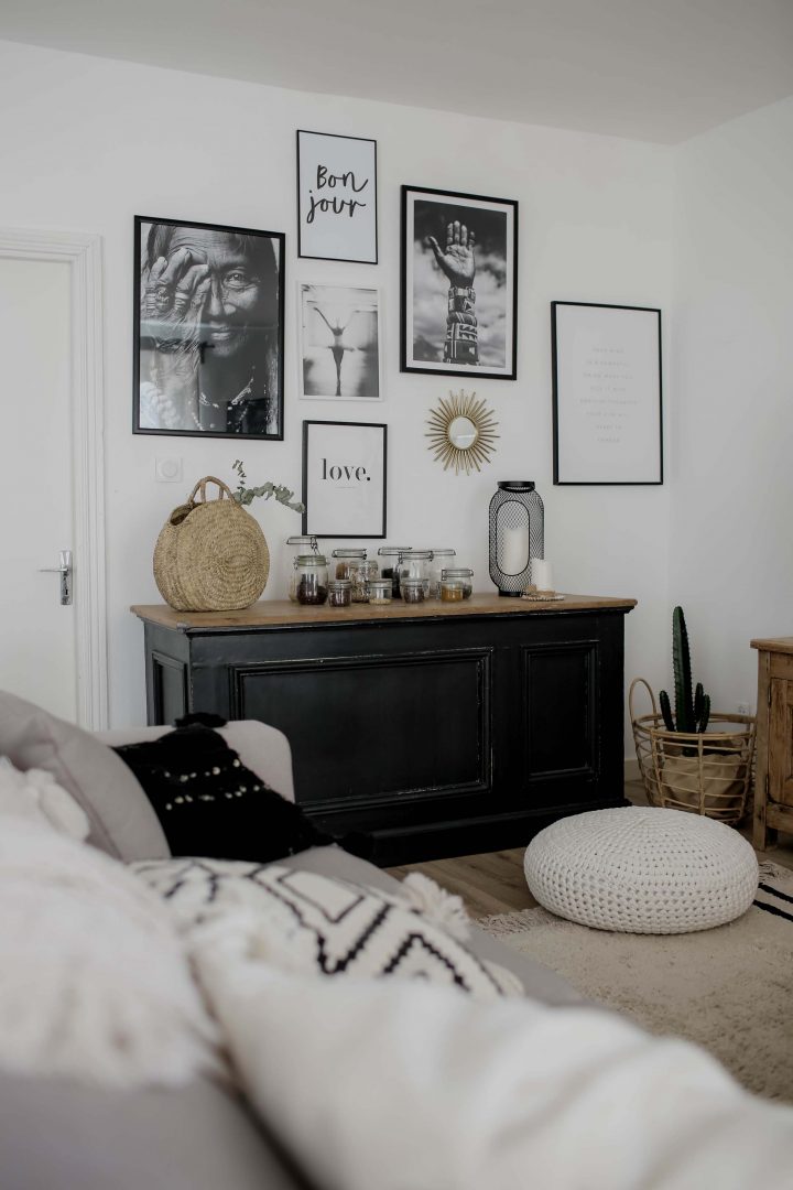 Room Tour : Mon Salon L'Instant Flo intérieur Tête De Lit Coquillage Bouchara