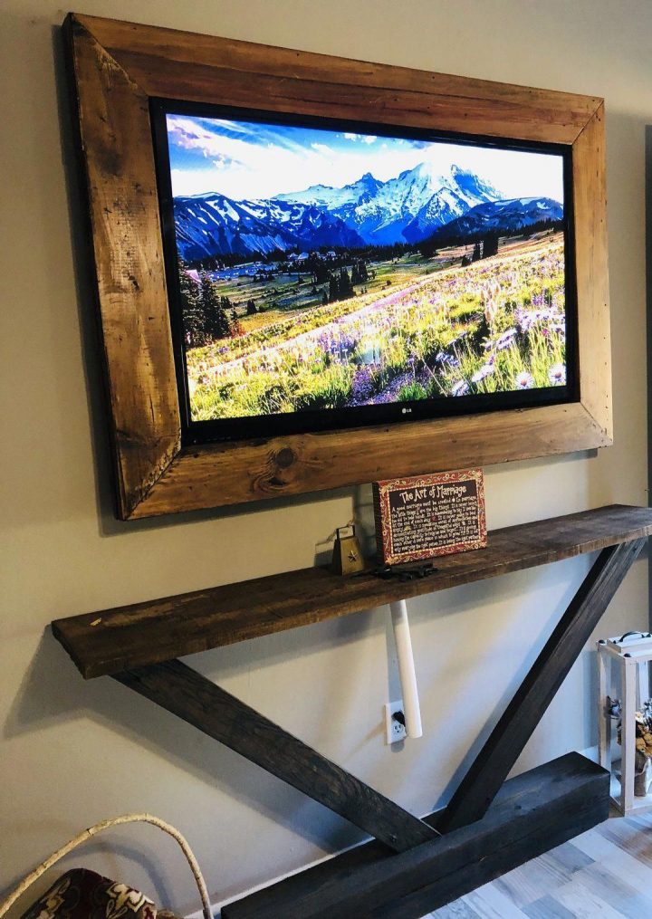Rustic Farmhouse Custom Tv Frame | Déco Meuble Télé, Meuble pour Meuble Tv Farmhouse Rustic Farmhouse Custom Tv Frame | Déco Meuble Télé, Meuble pour Meuble Tv Farmhouse