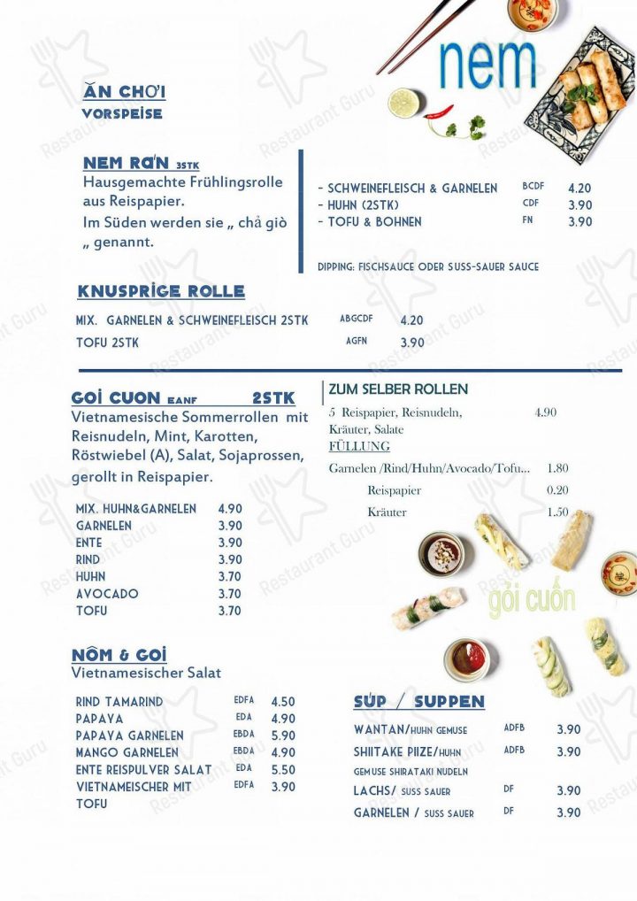 Speisekarte Von Xin Chao Restaurant, Wien dedans Xichao Speisekarte Von Xin Chao Restaurant, Wien dedans Xichao