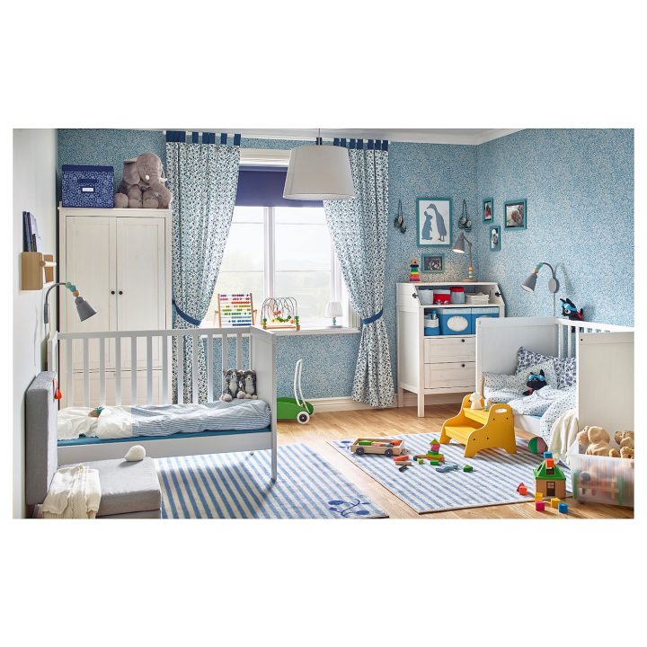 Sundvik Lit Bébé – Blanc 60X120 Cm intérieur Rideaux Chambre Bébé Ikea