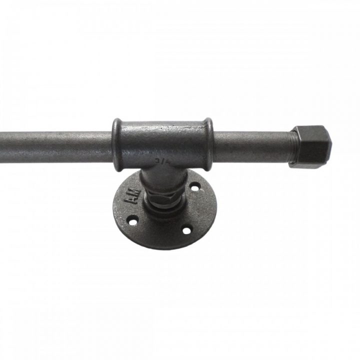 Support De Tringle À Rideaux Industrielle Avec Un Té De dedans Tringle Industrielle