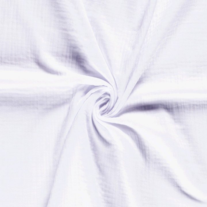 Tissu Triple Gaze De Coton Blanc – Par 10 Cm destiné Triple Gaze De Coton Grande Largeur