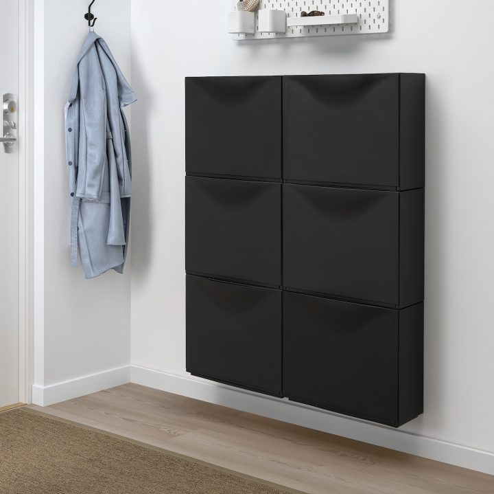 Trones Armoire À Chaussures/Rangement – Noir 52X39 Cm avec Meuble Profondeur 20 Cm – Ikea