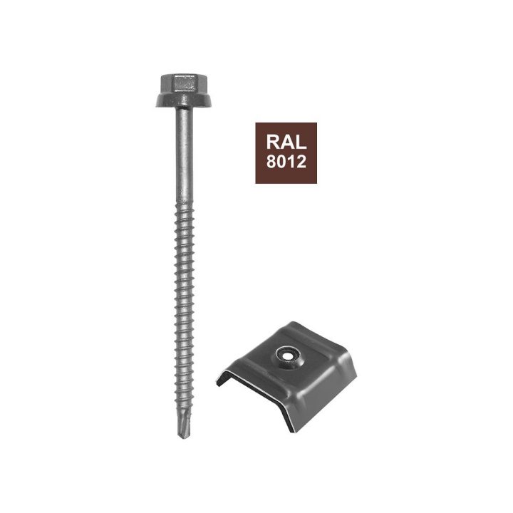 Vis + Cavalier Rouge 8012 Pour Fixation Bac Acier serapportantà Bac Acier Bricomarché