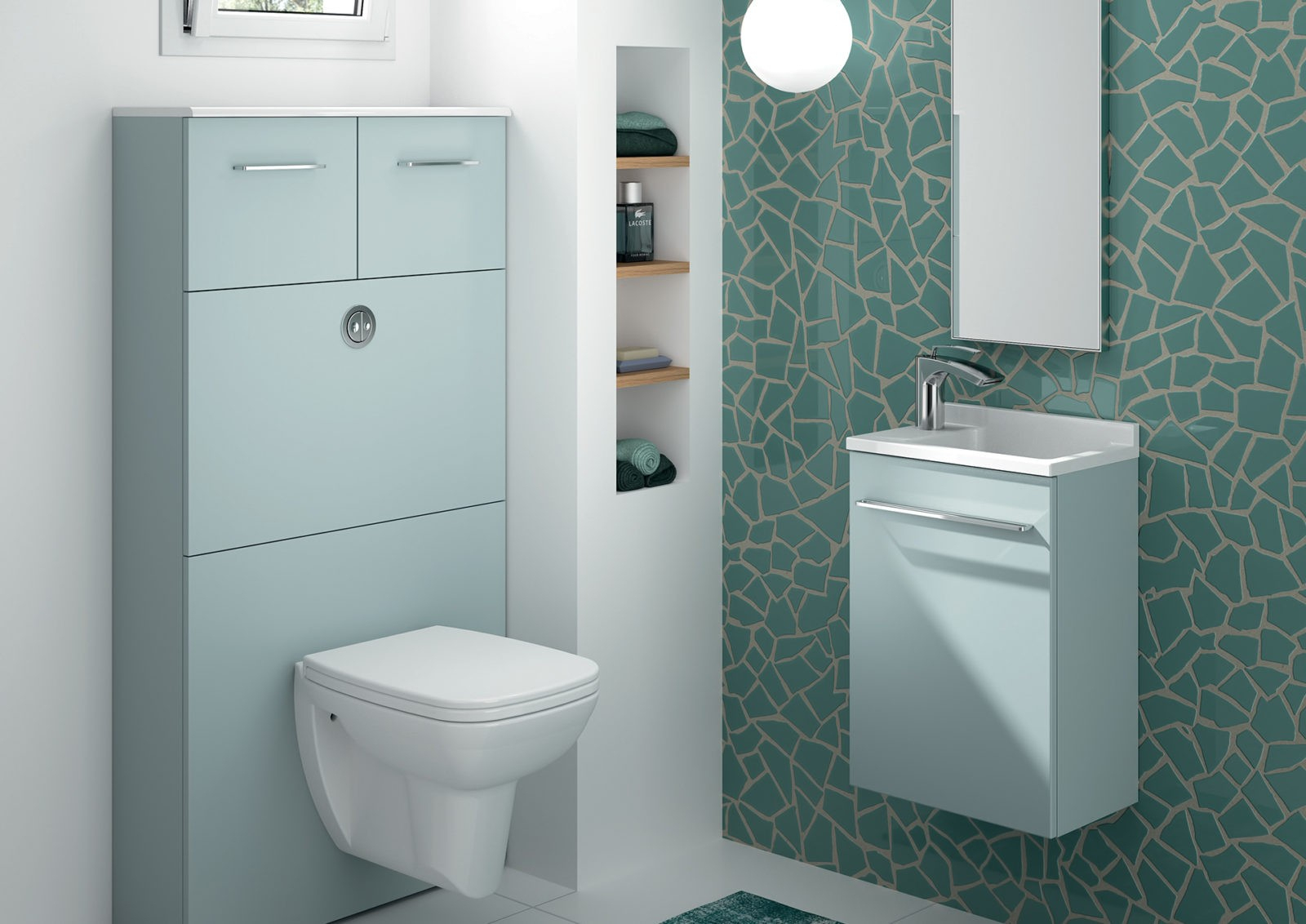 lave main wc suspendu avec meuble