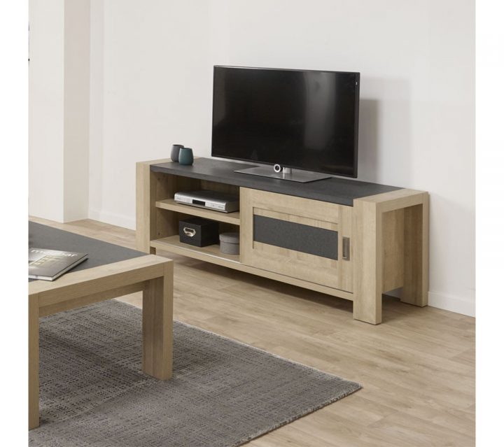 meuble tv fermé porte coulissante