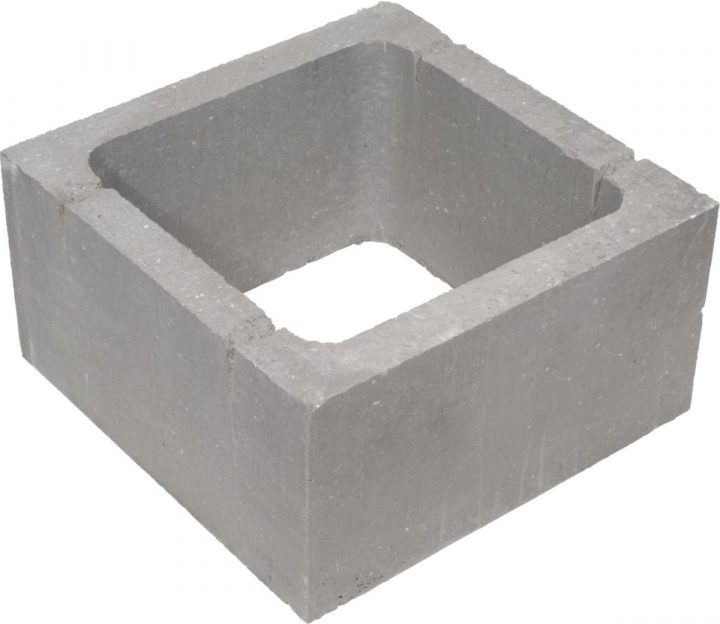 Alkern – Élément De Pilier À Enduire – Béton Gris – 38X38X20 encequiconcerne Boisseau Béton 40X40