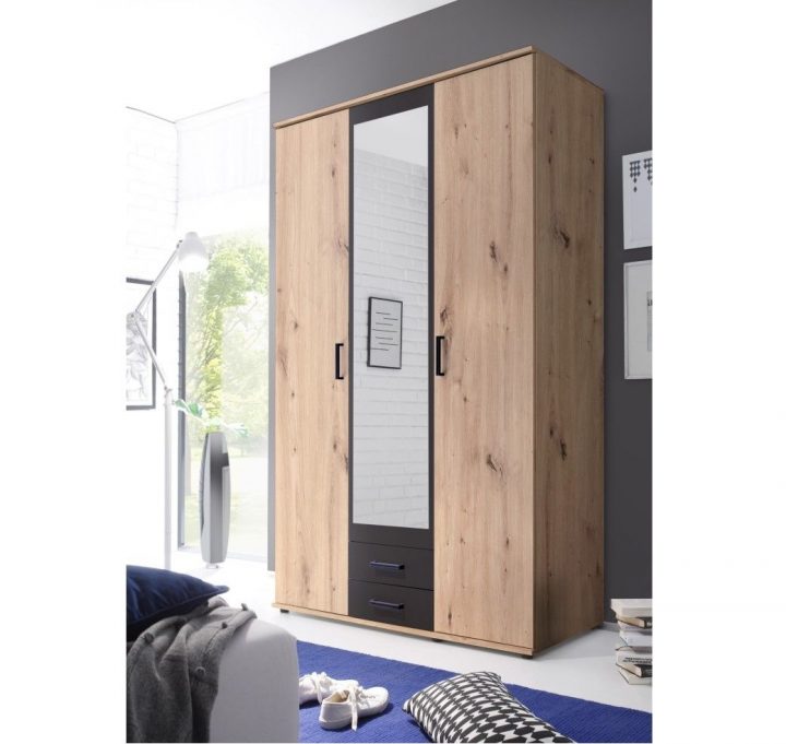 Armoire 3 Portes Et 2 Tiroirs Arty Pas Cher – Armoire But encequiconcerne Lit Escamotable Pas Cher But