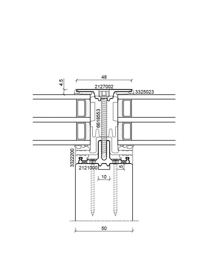 Batimet – Mur-Rideau | Bois- Aluminium | Tm50 Se Sg concernant Détail Mur Rideau Dwg