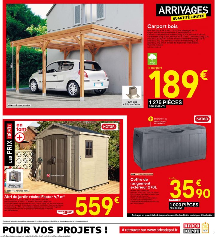 Brico Dépôt Catalogue Actuel 26.07 – 08.08.2019 [7 pour Carport Bois Brico Dépôt