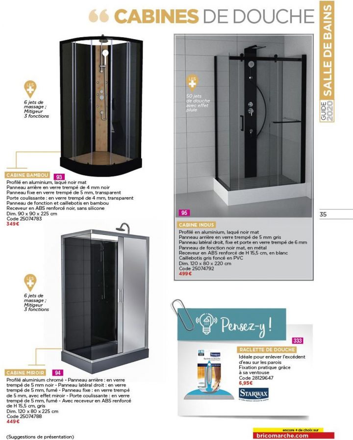 Bricomarché Catalogue Actuel 05.02 – 28.03.2020 [35 intérieur Cabine Douche Bricomarché