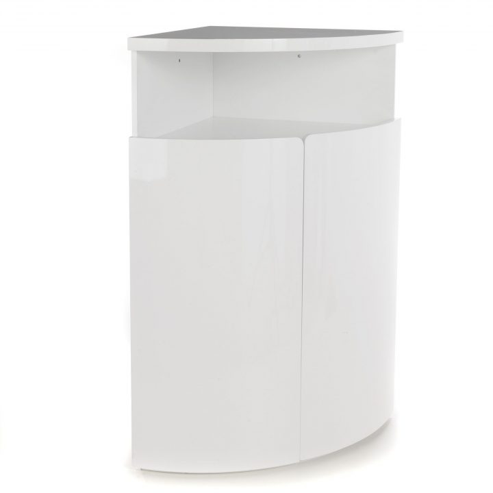 Buffet D'Angle Haut Blanc Laqué Blanc – New Corner serapportantà Meuble D&#039;Angle Alinea