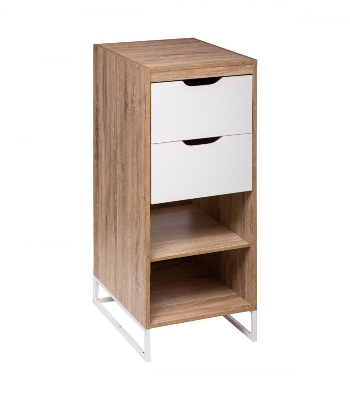 Caisson De Rangement Orso Dressing 2 Tiroirs Et 1 Étagère L 40 Cm à Meuble Rangement Largeur 50 Cm